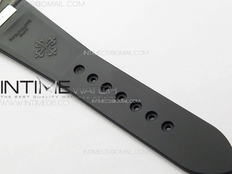 Nautilus 5726 Full Function SS PPF 1:1 Best Edition White Dial on Black Rubber Strap PPF324