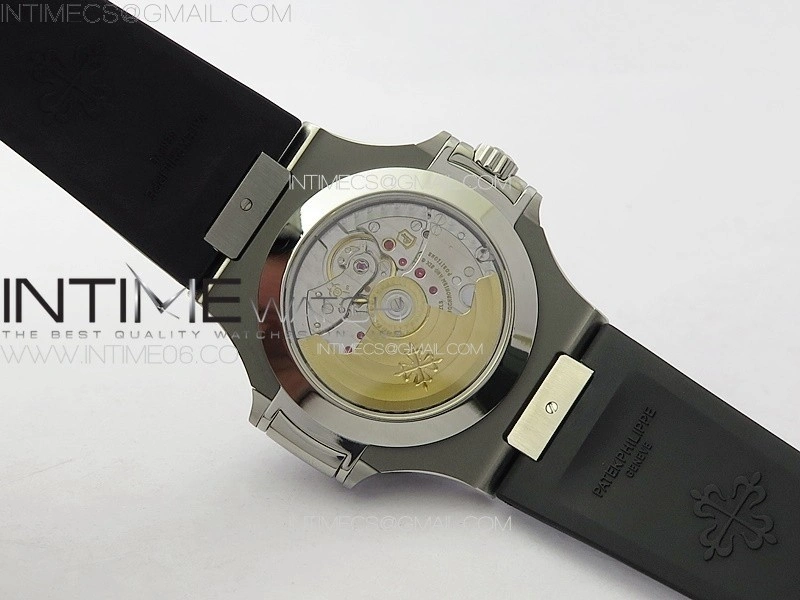 Nautilus 5726 Full Function SS PPF 1:1 Best Edition White Dial on Black Rubber Strap PPF324