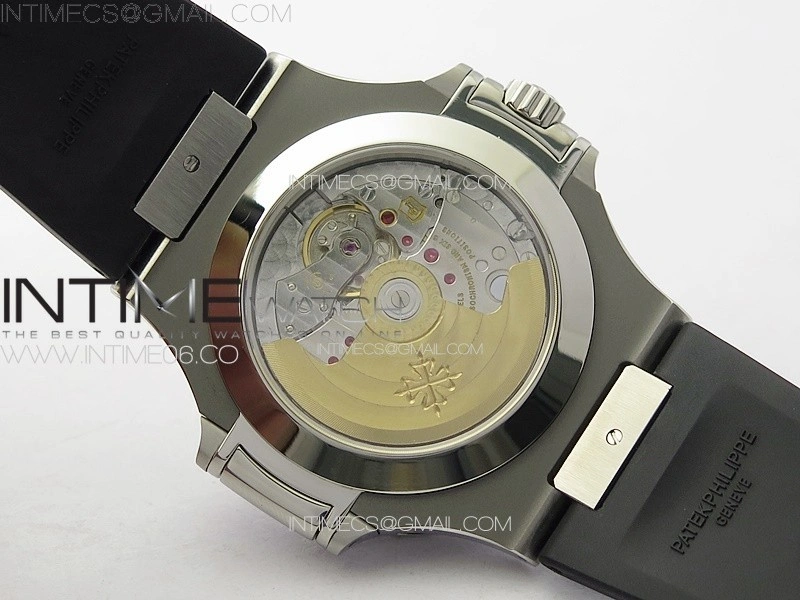 Nautilus 5726 Full Function SS PPF 1:1 Best Edition White Dial on Black Rubber Strap PPF324
