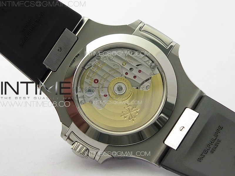 Nautilus 5726 Full Function SS PPF 1:1 Best Edition White Dial on Black Rubber Strap PPF324
