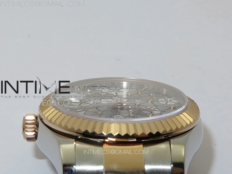 DateJust 31mm 72610 SS RG APSF Best Edition Blue Flowers Crystals Dial on Oyster Bracelet A2824