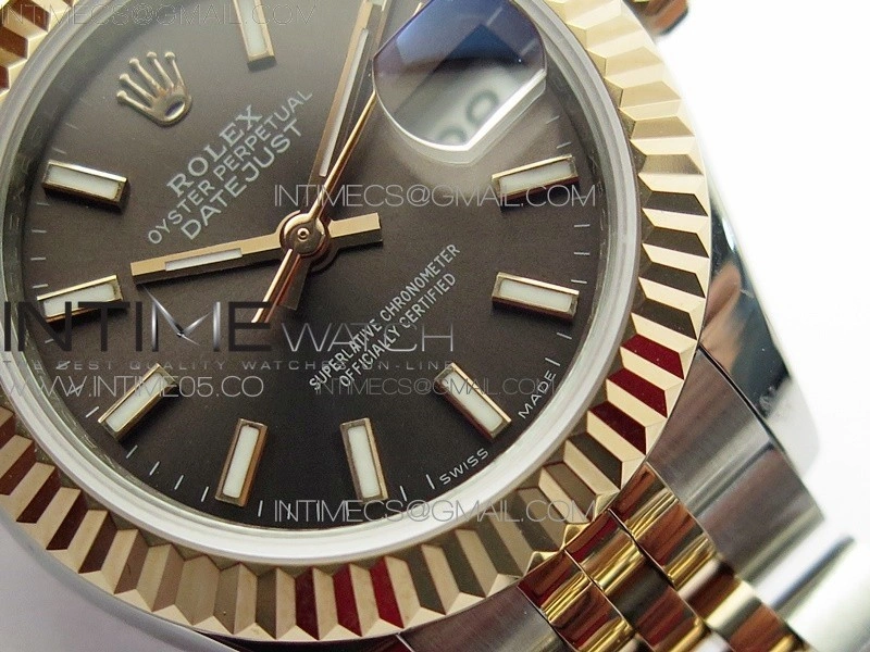 Datejust 28mm 279173 SS RG BP Best Edition Gray Stick Markers Dial on SS RG Jubilee Bracelet ETA2671