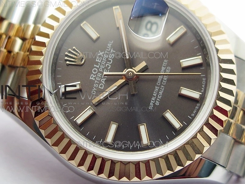 Datejust 28mm 279173 SS RG BP Best Edition Gray Stick Markers Dial on SS RG Jubilee Bracelet ETA2671