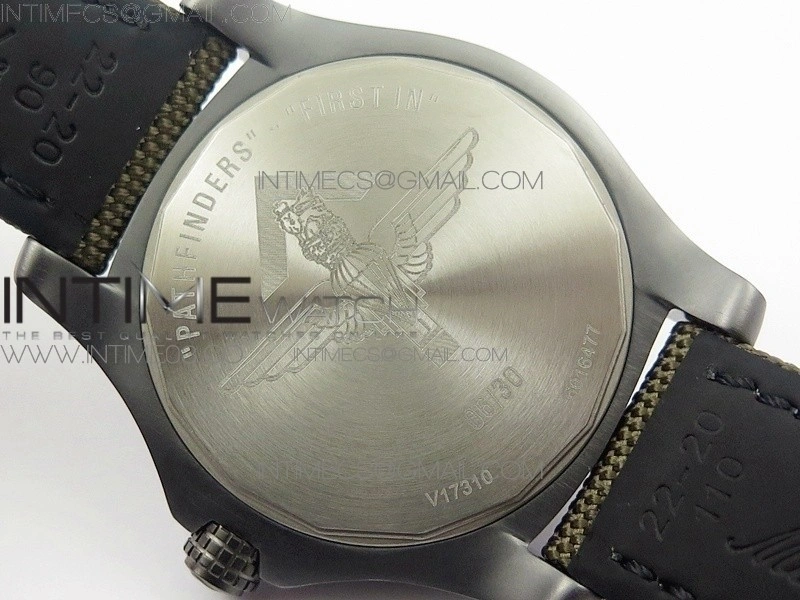 AVENGER V17310 Ti DLC 1:1 Best Edition Black Dial Pathfinders First In on Nylon Strap A2824