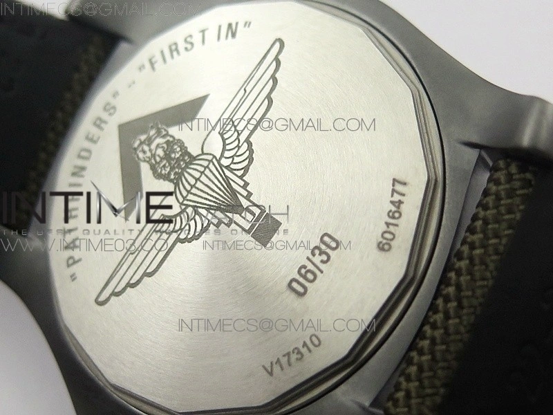 AVENGER V17310 Ti DLC 1:1 Best Edition Black Dial Pathfinders First In on Nylon Strap A2824
