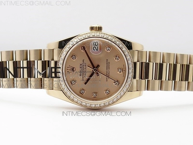 Datejust 31mm 278275 RG Dia Bezel BP Best Edition RG Crystal Markers Dial on RG President Bracelet