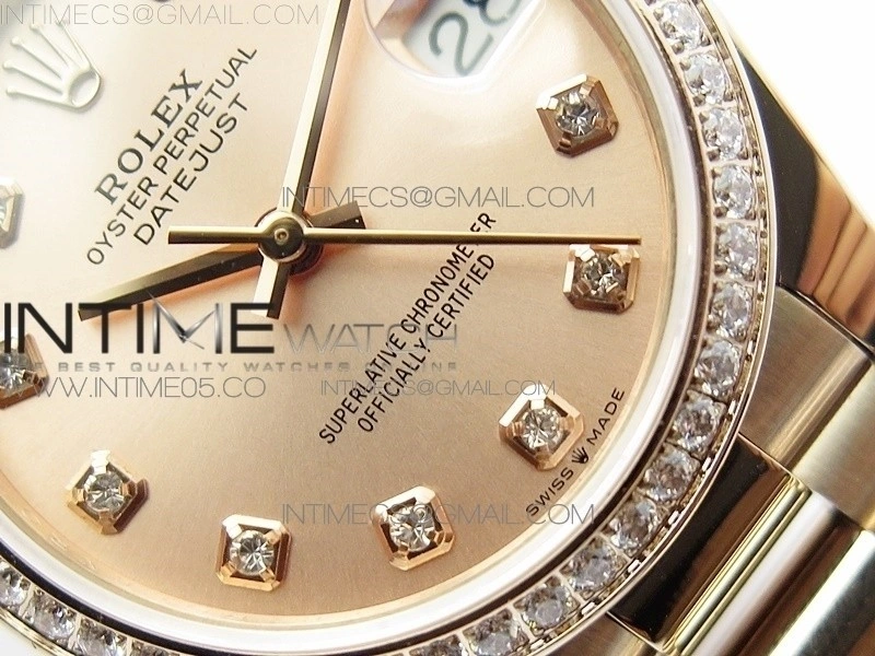 Datejust 31mm 278275 RG Dia Bezel BP Best Edition RG Crystal Markers Dial on RG President Bracelet