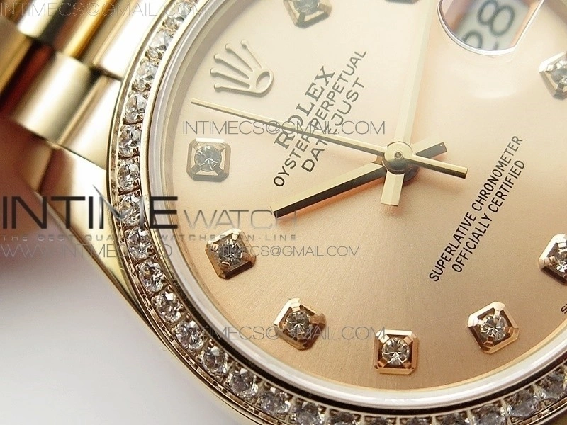 Datejust 31mm 278275 RG Dia Bezel BP Best Edition RG Crystal Markers Dial on RG President Bracelet