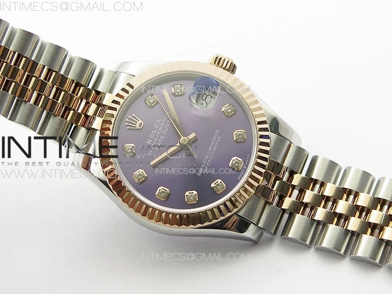 DateJust 31mm 178271 SS RG APSF Best Edition Blue Dial Crystal Markers on Jubilee Bracelet A2824