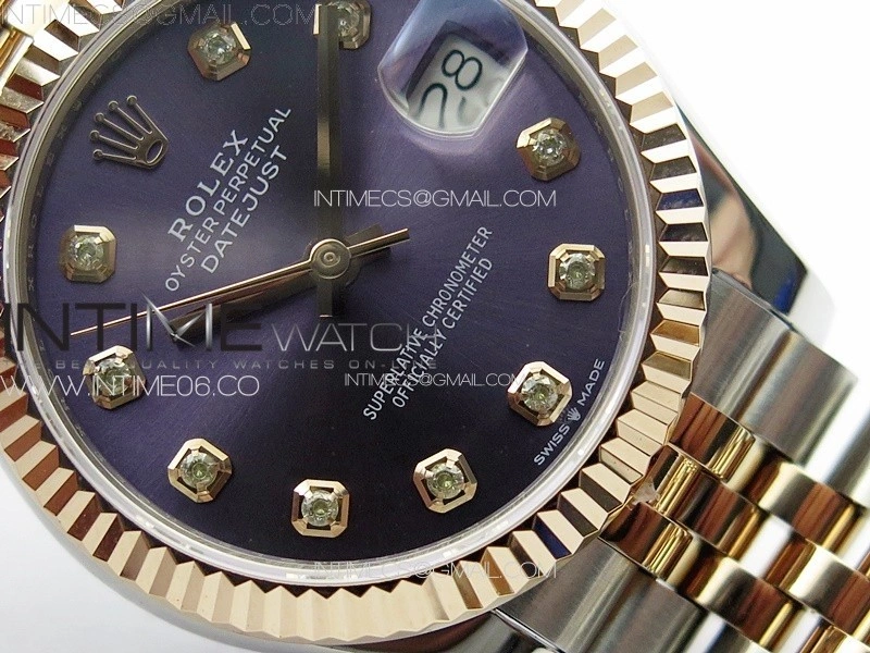 DateJust 31mm 178271 SS RG APSF Best Edition Blue Dial Crystal Markers on Jubilee Bracelet A2824