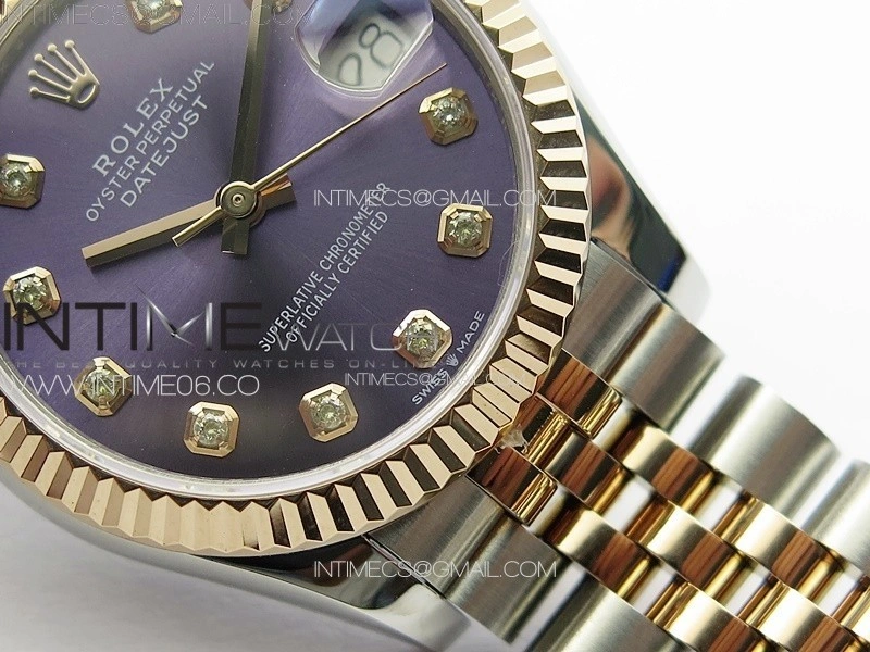 DateJust 31mm 178271 SS RG APSF Best Edition Blue Dial Crystal Markers on Jubilee Bracelet A2824