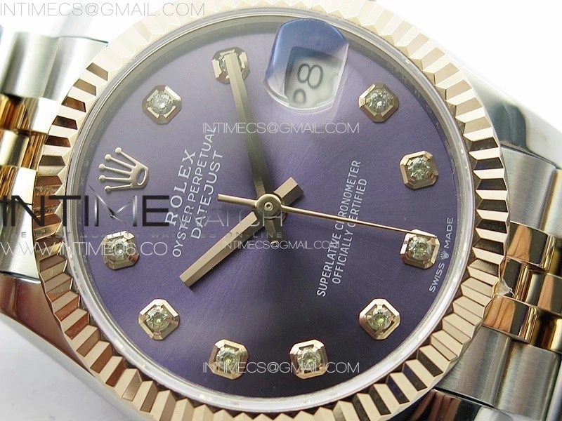 DateJust 31mm 178271 SS RG APSF Best Edition Blue Dial Crystal Markers on Jubilee Bracelet A2824