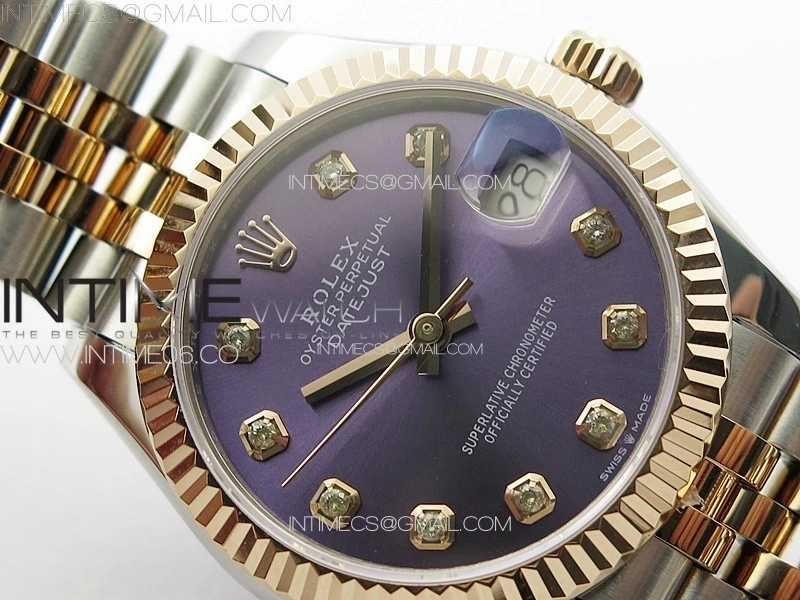 DateJust 31mm 178271 SS RG APSF Best Edition Blue Dial Crystal Markers on Jubilee Bracelet A2824