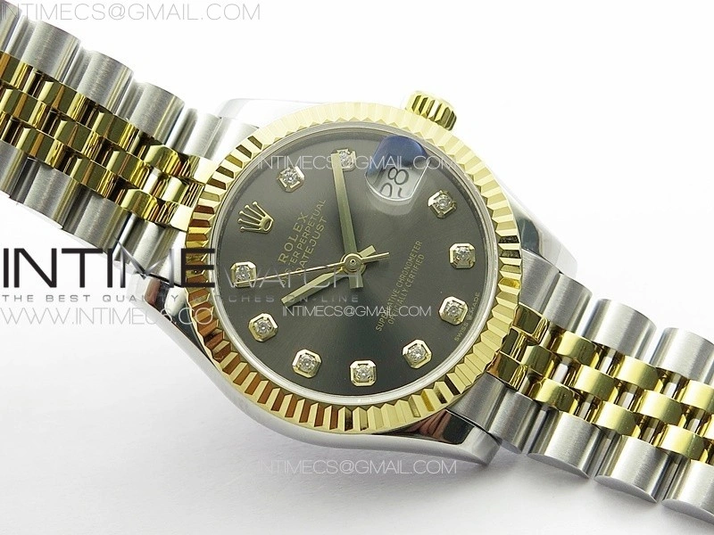DateJust 31mm 178271 SS YG APSF Best Edition Gray Dial Crystal Markers on Jubilee Bracelet A2824