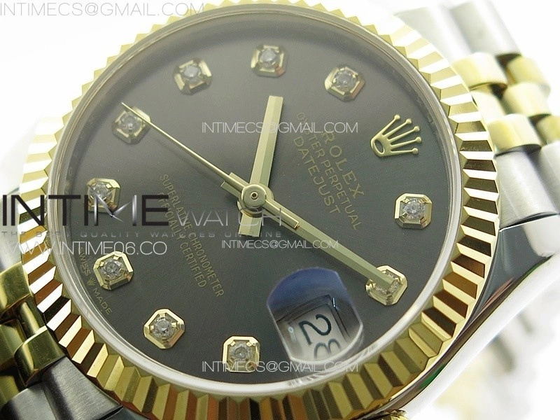 DateJust 31mm 178271 SS YG APSF Best Edition Gray Dial Crystal Markers on Jubilee Bracelet A2824