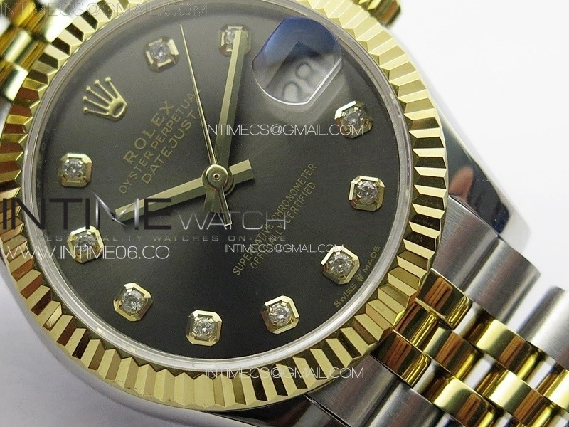 DateJust 31mm 178271 SS YG APSF Best Edition Gray Dial Crystal Markers on Jubilee Bracelet A2824