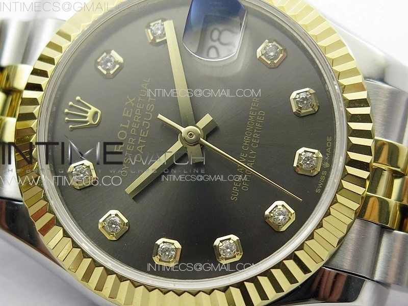 DateJust 31mm 178271 SS YG APSF Best Edition Gray Dial Crystal Markers on Jubilee Bracelet A2824
