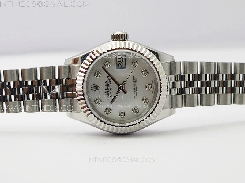 Datejust 28mm 279179 SS APSF Best Edition Silver Dial Crystals Markers on SS Jubilee Bracelet NH05
