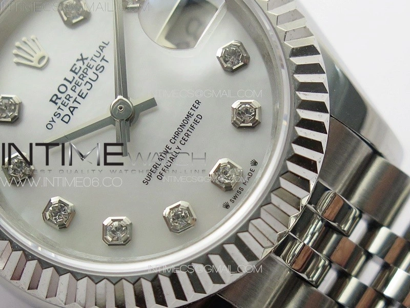Datejust 28mm 279179 SS APSF Best Edition Silver Dial Crystals Markers on SS Jubilee Bracelet NH05