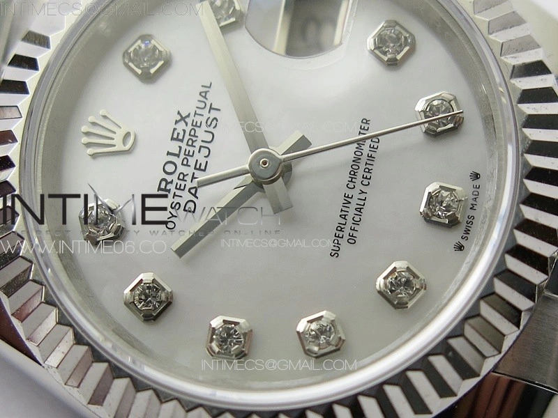 Datejust 28mm 279179 SS APSF Best Edition Silver Dial Crystals Markers on SS Jubilee Bracelet NH05