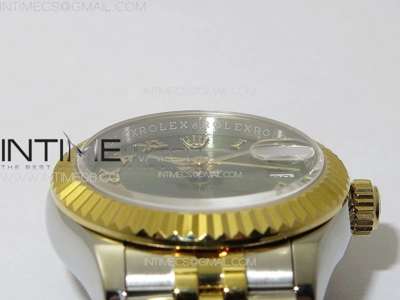 Datejust 28mm 279179 SS YG APSF Best Edition Green Dial Roman Markers on SS YG Jubilee Bracelet NH05