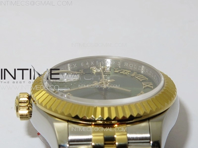 Datejust 28mm 279179 SS YG APSF Best Edition Green Dial Roman Markers on SS YG Jubilee Bracelet NH05