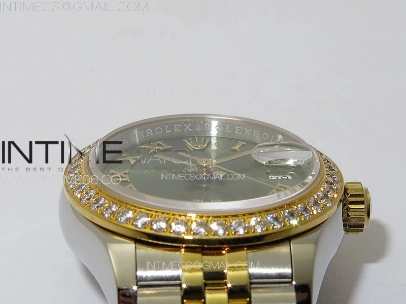 Datejust 28mm 279179 SS YG APSF Best Edition Green Dial Roman Markers on SS YG Jubilee Bracelet NH05