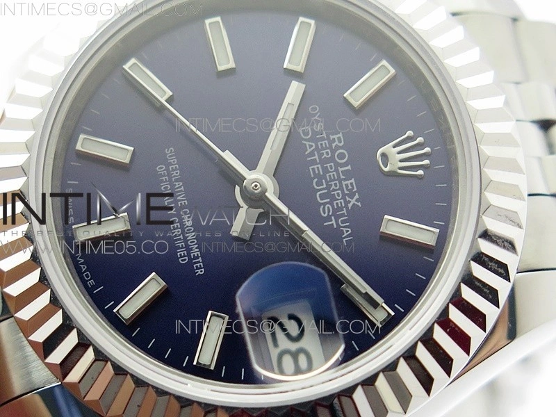 Datejust 28mm 279174 SS BP Best Edition Blue Sticks Markers Dial on SS Jubilee Bracelet ETA2671