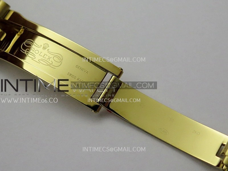 Day Date 128238 36mm YG KF 1:1 Best Edition White Dial Stick Marker On President Bracelet A2836