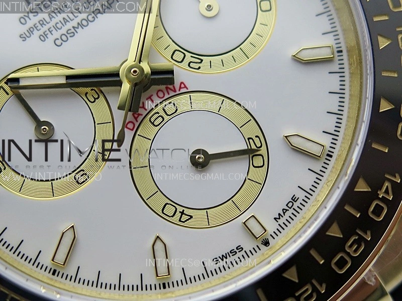Daytona 126518 904L YG GMF 1:1 Best Edition White Dial Stick Marker on Oysterflex Strap SH4131