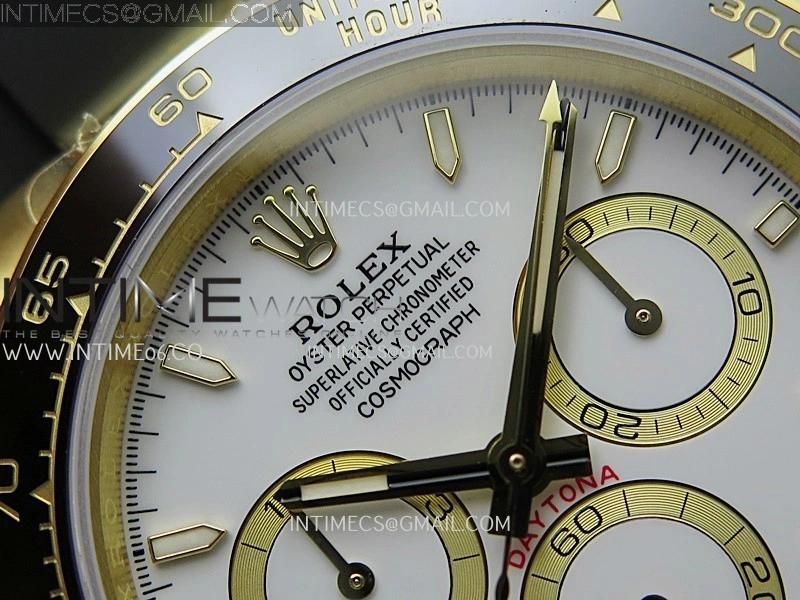 Daytona 126518 904L YG GMF 1:1 Best Edition White Dial Stick Marker on Oysterflex Strap SH4131