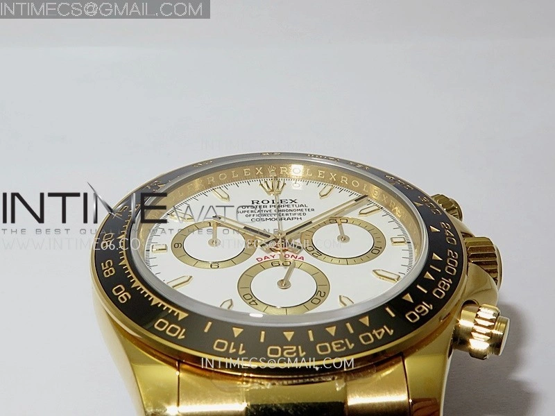 Daytona 126518 904L YG GMF 1:1 Best Edition White Dial Stick Marker on Oysterflex Strap SH4131