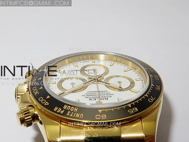 Daytona 126518 904L YG GMF 1:1 Best Edition White Dial Stick Marker on Oysterflex Strap SH4131