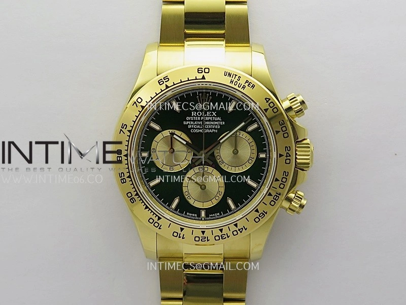 Daytona 126508 Gain Weight SWF 1:1 Best Edition Green Dial Stick Markers On YG Bracelet SH4131