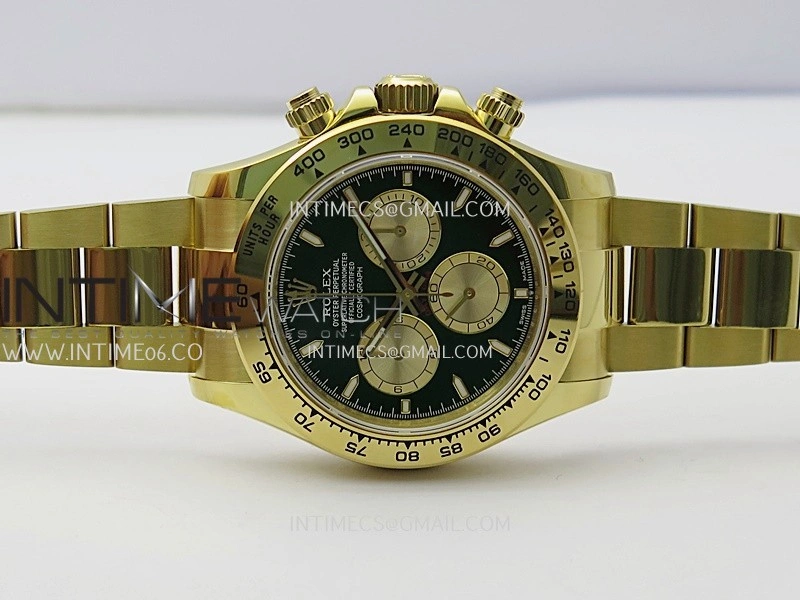 Daytona 126508 Gain Weight SWF 1:1 Best Edition Green Dial Stick Markers On YG Bracelet SH4131