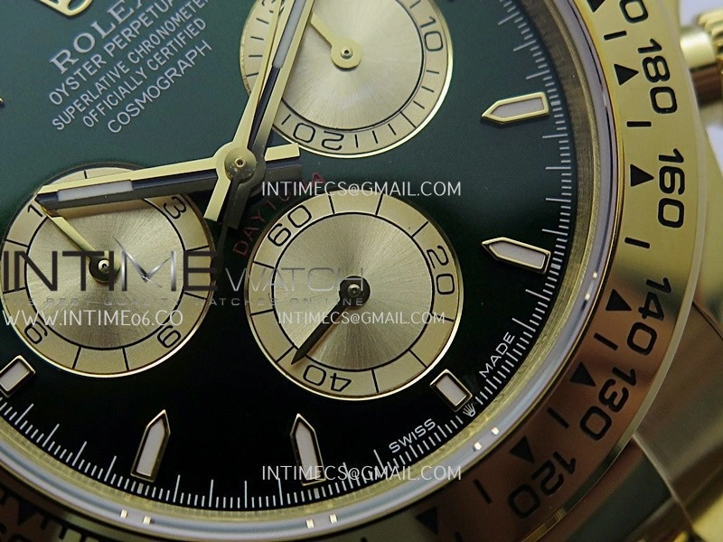 Daytona 126508 Gain Weight SWF 1:1 Best Edition Green Dial Stick Markers On YG Bracelet SH4131