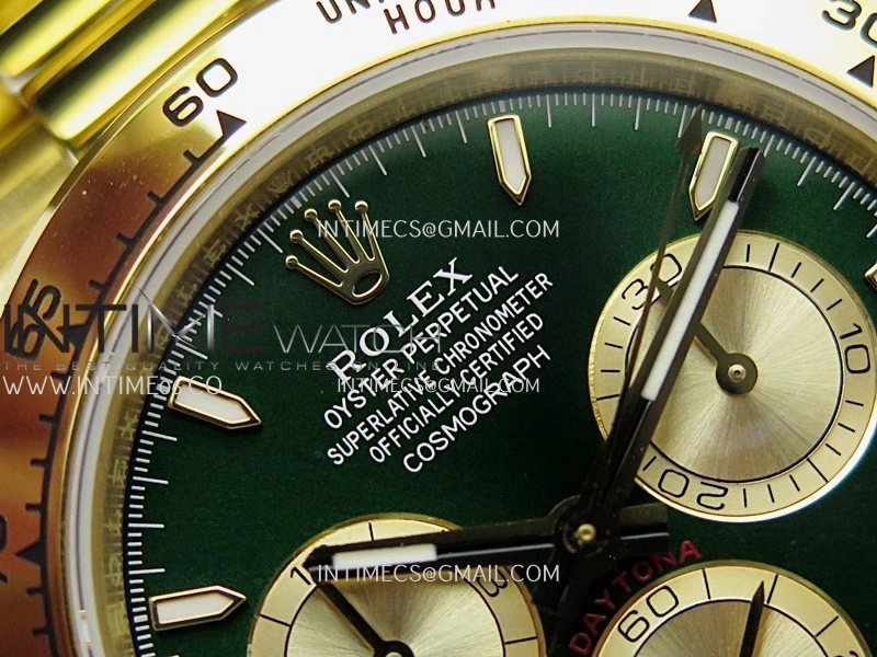 Daytona 126508 Gain Weight SWF 1:1 Best Edition Green Dial Stick Markers On YG Bracelet SH4131