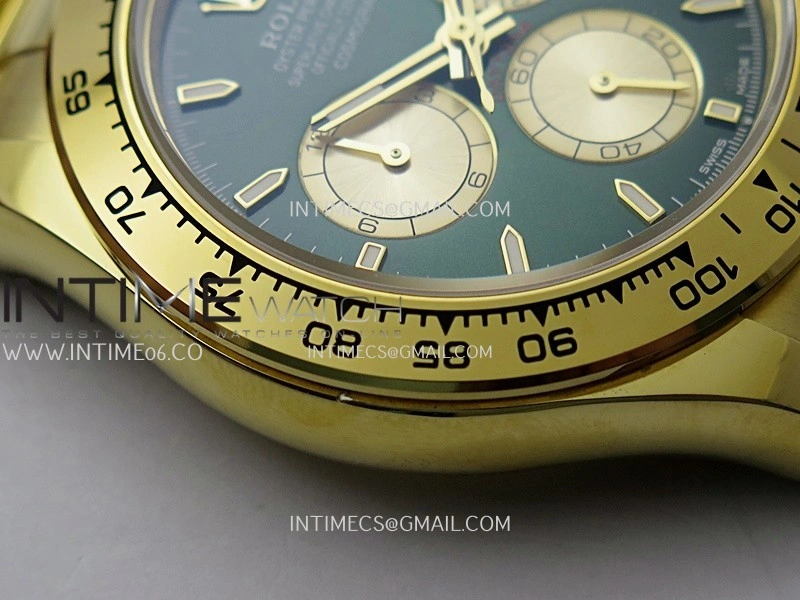 Daytona 126508 Gain Weight SWF 1:1 Best Edition Green Dial Stick Markers On YG Bracelet SH4131