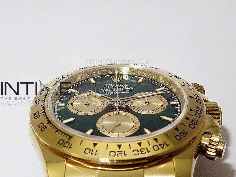 Daytona 126508 Gain Weight SWF 1:1 Best Edition Green Dial Stick Markers On YG Bracelet SH4131