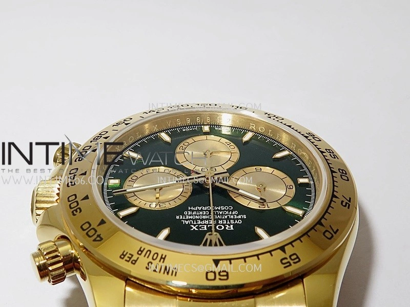 Daytona 126508 Gain Weight SWF 1:1 Best Edition Green Dial Stick Markers On YG Bracelet SH4131