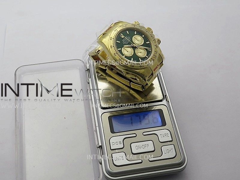 Daytona 126508 Gain Weight SWF 1:1 Best Edition Green Dial Stick Markers On YG Bracelet SH4131