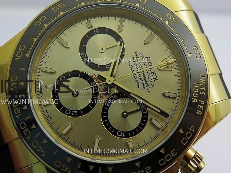 Daytona 126518 UFO Gain Weight 1:1 YG Best Edition Gold Dial On Oysterflex Rubber Strap UF4131