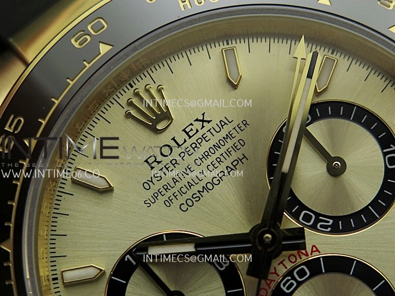 Daytona 126518 UFO Gain Weight 1:1 YG Best Edition Gold Dial On Oysterflex Rubber Strap UF4131