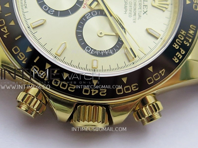 Daytona 126518 UFO Gain Weight 1:1 YG Best Edition Gold Dial On Oysterflex Rubber Strap UF4131