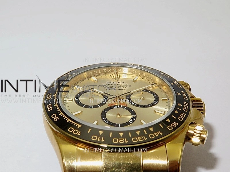 Daytona 126518 UFO Gain Weight 1:1 YG Best Edition Gold Dial On Oysterflex Rubber Strap UF4131