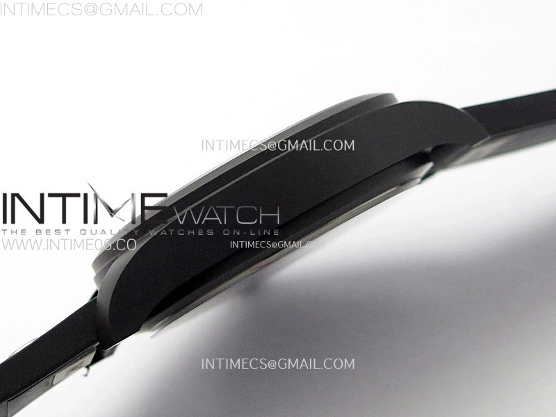 Big Pilot IW329801 Real Ceramic M+F 1:1 Best Edition Black Dial on Black Rubber Strap SEIKO 8N-24