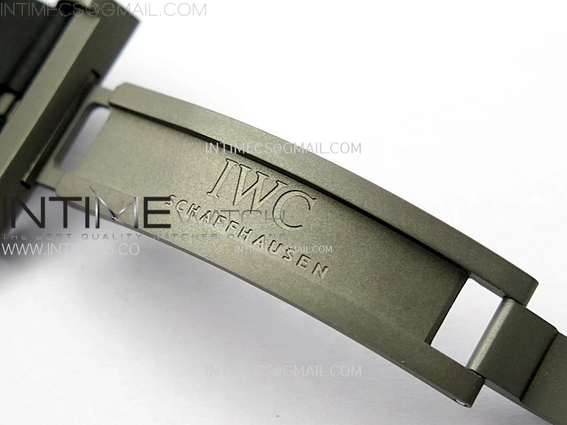 Big Pilot IW329801 Real Ceramic M+F 1:1 Best Edition Black Dial on Black Rubber Strap SEIKO 8N-24