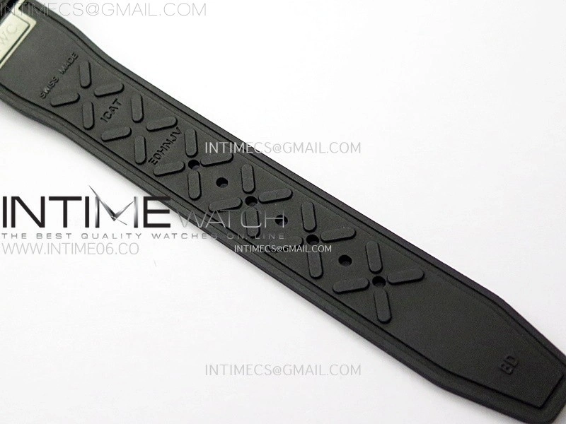 Big Pilot IW329801 Real Ceramic M+F 1:1 Best Edition Black Dial on Black Rubber Strap SEIKO 8N-24