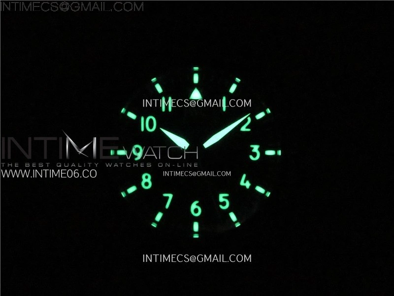 Big Pilot IW329801 Real Ceramic M+F 1:1 Best Edition Black Dial on Black Rubber Strap SEIKO 8N-24