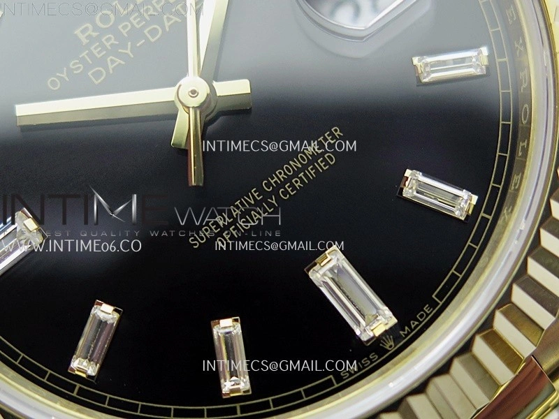 Day Date 228238 40mm YG Noob 1:1 Best Edition Black Crystal Dial On President Bracelet A2836